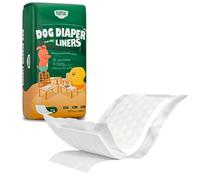 PAWPANG Disposable Dog Diaper Liners for Male and Female Dogs, 100 Pack, 4 Sizes, Fits Most Types of Dog Diapers - Belly Bands and Male Bandages (Large (100ct))
