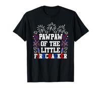 Pawpaw Of The Little Firecracker Funny 4th of July Birthday T-Shirt