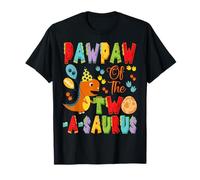 Pawpaw of The Two-A-Saurus 2nd Birthday Boy Dinosaur T-Shirt