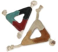 PAWPOURRI Premium Natural Suede Leather Chew Toy for Adult Dogs, Puppies, Cats | Tough, Durable and Fun | Chewing Interactive Pet Toy (2 toys combo)