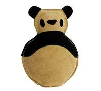 PAWPOURRI Premium Panda Design Natural Suede Leather Chew Toy for Adult Dogs, Puppies, Cats | Tough, Durable and Fun | Chewing Interactive Pet Toy (Panda)
