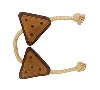 PAWPOURRI Rope & Suede Toy for Adult Dogs, Puppies, Cats | Tough, Durable and Fun | Chewing Interactive Pet Toy (Double Triangle)