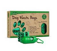 PawPride Dog Poo Bags - Pack of 240 Strong Biodegradable Waste Bags - 16 Rolls of Leak Proof Scented Dog Waste Bags with Clip-on Lead Dispenser (Ocean)