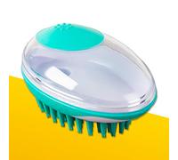 Pawpride Pet Bath Soap Brush 2 in 1 Massage and Soap Dispensing Brush for Easy Dog Washing, Short and Long Hair Dogs, Silicone Bristles to Remove Loose Fur