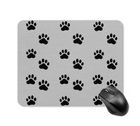 Pawprint Animal Paw Mouse Pad Portable Mousepad Square Computer Mouse Mat with Non-Slip Rubber Base 20 * 25cm