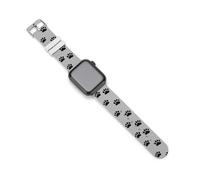 Pawprint Animal Paw Silicone Watch Band Replacement Watch Straps Adjustable Sport Wristband for Women Men 42mm/44mm