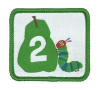 Pawprint Family ‘2nd Birthday’ Sew-On Patch - Official Eric Carle Merchandise - The Very Hungry Caterpillar Embroidered Badge with Eco Packaging for Keepsakes & Gifts