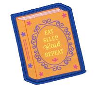 Pawprint Family | Eat, Sleep, Read, Repeat Sew on Patch | World Book Day Official Merchandise