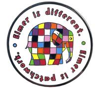 Pawprint Family | Elmer is Patchwork Enamel Pin Badge | David McKee's Elmer the Patchwork Elephant Official Merchandise