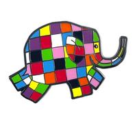 Pawprint Family | Elmer Running Right Enamel Pin Badge | David McKee's Elmer the Patchwork Elephant Official Merchandise