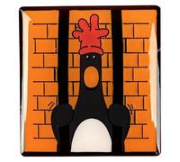 Pawprint Family | Feathers McGraw Jailed Enamel Pin Badge | Wallace and Gromit Official Merchandise