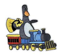 Pawprint Family | Feathers McGraw Train Glow in The Dark Sew on Patch | Wallace and Gromit Official Merchandise