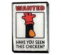 Pawprint Family | Feathers McGraw Wanted Poster Enamel Pin Badge | Wallace and Gromit Official Merchandise