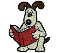 Pawprint Family | Gromit Reading Sew on Patch | Wallace and Gromit Official Merchandise