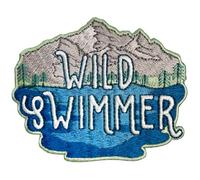 Pawprint Family | I am a Wild Swimmer Sew on Patch | Customise Jackets, Bags, and More to Express Your Personality!