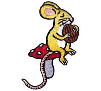 Pawprint Family | Mouse with Nut Sew on Patch | Julia Donaldson and Axel Scheffler's The Gruffalo Official Merchandise