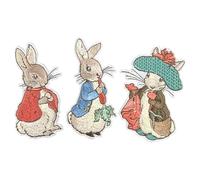 Pawprint Family | Peter Rabbit, Flopsy, and Benjamin Bunny Sew on Patch Set | Official Merchandise from Beatrix Potter's The Tale of Peter Rabbit