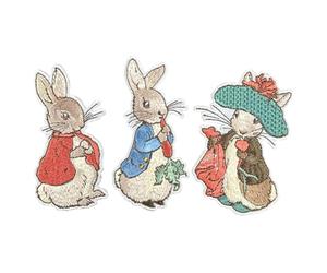 Pawprint Family | Peter Rabbit, Flopsy, and Benjamin Bunny Sew on Patch Set | Official Merchandise from Beatrix Potter's The Tale of Peter Rabbit