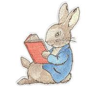 Pawprint Family | Peter Reading Sew on Patch | Official Merchandise from Beatrix Potter's The Tale of Peter Rabbit