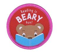 Pawprint Family | Reading is Beary Fun Sew on Patch | World Book Day Official Merchandise