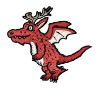 Pawprint Family | Red Dragon Sew on Patch | Julia Donaldson and Axel Scheffler's Zog Official Merchandise