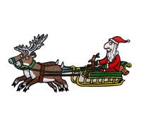 Pawprint Family | Santa Sleigh Sew on Patch | Julia Donaldson and Axel Scheffler's Stick Man Official Merchandise