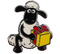 Pawprint Family | Shaun with Present Enamel Pin Badge | Shaun the Sheep Official Merchandise
