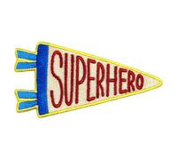 Pawprint Family | Superhero Pennant Flag Sew on Patch | Personalise Jackets, Bags, and More, with Fun Badges to Express Yourself!