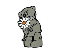 Pawprint Family | Tatty Teddy with a Flower Enamel Pin Badge | Me to You Official Merchandise