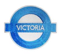 Pawprint Family | Victoria Line Roundel Sew on Patch | Transport for London Official Merchandise