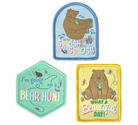 Pawprint Family ‘We’re Going on a Bear Hunt’ Patch Set - Official Licensed Merchandise by Michael Rosen & Helen Oxenbury - Eco-Friendly Embroidered Badges for Kids & Book Lovers