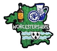 Pawprint Family | Worcestershire County Sew on Patch | Explore The UK, Show Your Local Pride, and Customise Bags, Jackets, Blankets and More!