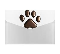 Pawprint File Folder 6-Pocket, Waterproof Accordion File Organizer with Snap Closure, Expanding Document Holder for Office, Home