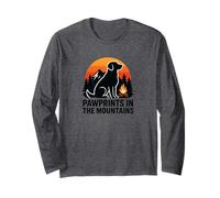 Pawprints in The Mountains Dog Hiking Quote Long Sleeve T-Shirt