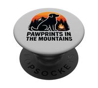 Pawprints in the Mountains Dog Hiking Quote PopSockets Adhesive PopGrip