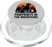 Pawprints in the Mountains Dog Hiking Quote PopSockets PopGrip for MagSafe