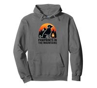 Pawprints in the Mountains Dog Hiking Quote Pullover Hoodie