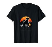 Pawprints in the Mountains Dog Hiking Quote Value Graphic T-Shirt, Men, Black, M