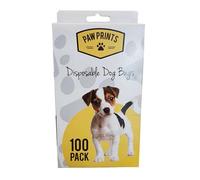 Pawprints Paw Prints Disposable Doggy Poop Bags 100Pk One Colour (One Size)