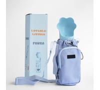 PAWRA Portable Dog Water Bottle 18oz/530ml - Premium Insulated Stainless Steel Travel Pet Bottle with Paw Lid for Daily Walks & Hikes, Leak-Proof & Eco-Friendly, with carry bag