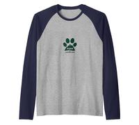 Paws Adventure: Outdoor Pet Explorers Graphic Raglan Baseball Tee, Men, Navy/Athletic Heather, M