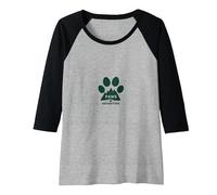 Paws Adventure: Outdoor Pet Explorers Graphic Raglan Baseball Tee, Women, Black/Athletic Heather, M