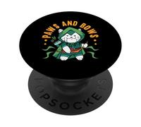 Paws And Bows Cat Bow And Arrow Cat Lover Archery PopSockets Adhesive PopGrip