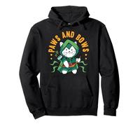 Paws And Bows Cat Bow And Arrow Cat Lover Archery Pullover Hoodie