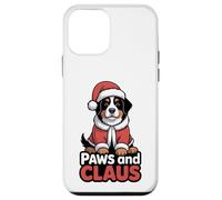 Paws And Claus Funny Christmas Pun Cute Bernese Mountain Dog Case for iPhone 12 mini