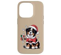 Paws And Claus Funny Christmas Pun Cute Bernese Mountain Dog Case for iPhone 14 Pro