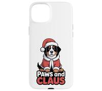 Paws And Claus Funny Christmas Pun Cute Bernese Mountain Dog Case for iPhone 15 Plus