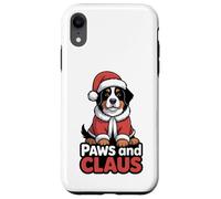 Paws And Claus Funny Christmas Pun Cute Bernese Mountain Dog Case for iPhone XR