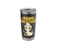 Paws and Doughs Cat Lover Baker Baking Stainless Steel Insulated Tumbler