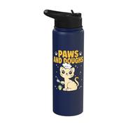 Paws and Doughs Cat Lover Baker Baking Stainless Steel Insulated Water Bottle